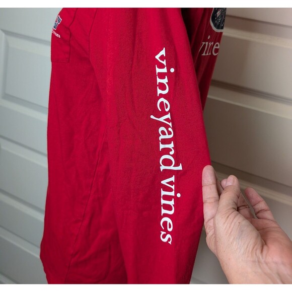 Vineyard Vines Youth Size 18 (XL) Christmas T-Shirt Whale Long Sleeve Pocket - Picture 6 of 8